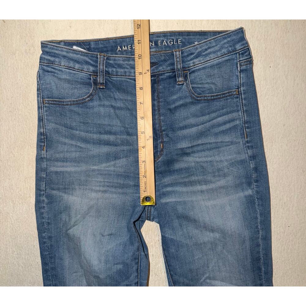 American Eagle super stretch women’s super high rise blue jean jegging - Picture 7 of 16